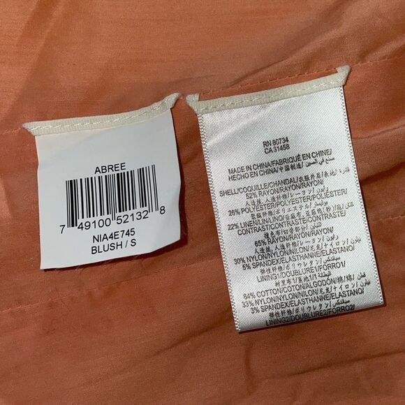 BCBGMaxAzaria Abree peach blush women’s open long sleeve suit jacket blazer - Picture 8 of 13